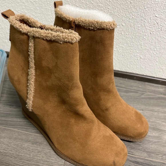 Sun + Stone Camillia Wedge Booties, - Picture 6 of 6